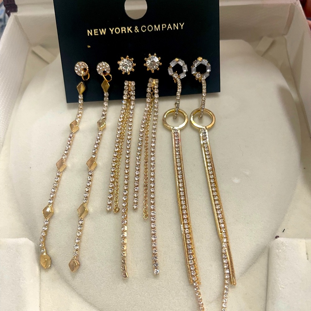 New York and Company! Six pairs of earrings.